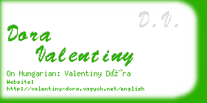 dora valentiny business card